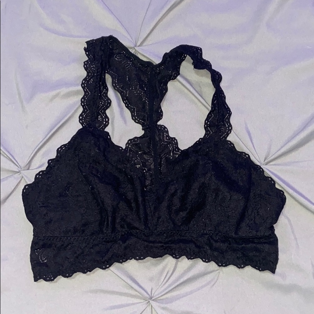All black bralette